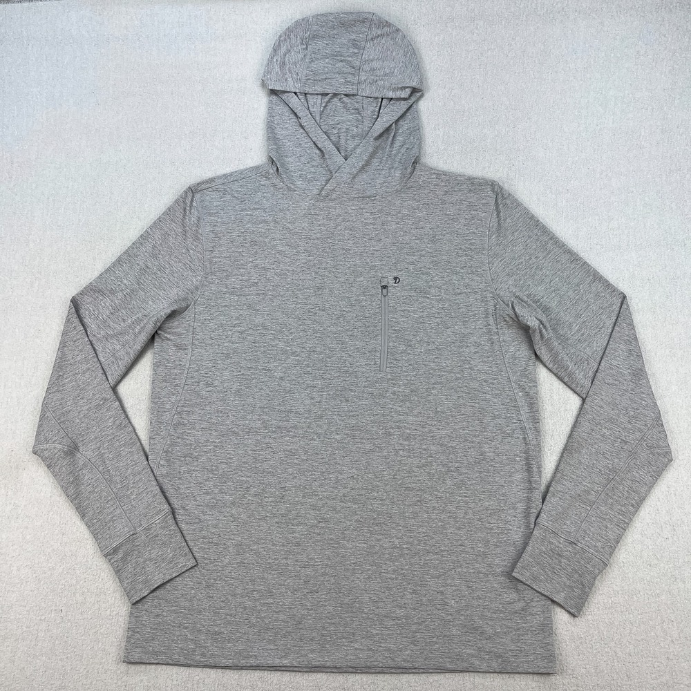 Duck Camp Rockport Sun Hoodie Mens Large Heather Gray Lightweight Brrr Tech